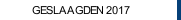 GESLAAGDEN 2017